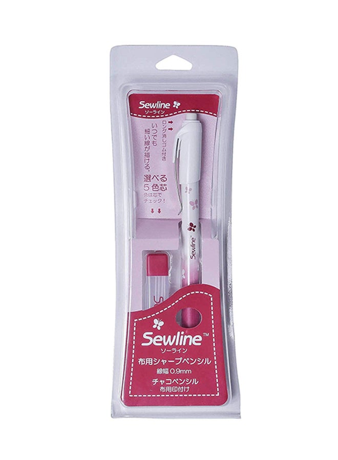 Sewline - Sewline Fabric Pencil White Ceramic Lead (.09Mm White Quantity 1 Pen With 6 Free Refills) - Image 1