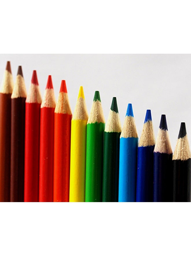 دومس أقلام رصاص ملونة، مجموعة أقلام رصاص بألوان ناعمة لكتب تلوين الأطفال والبالغين ولتصميم المخططات، 24 قطعة - Image 2
