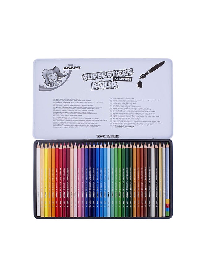 JOLLY Jolly Supersticks Premium European Aqua Watercolor Pencils With Tin Carrying Case; Set Of 36 - Image 2