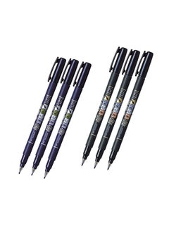 Tombow Tombow Fudenosuke Brush Pen - Hard Type & Soft Type Earh 3 Pens Total 6 Pens Arts Value Set.  - Image 2