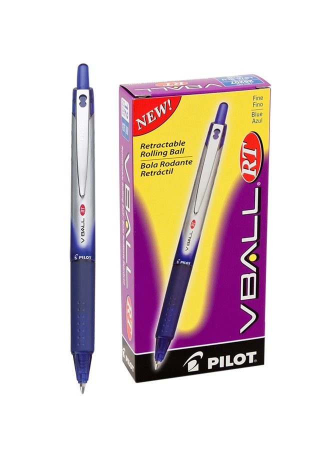 بايلوت صندوق أقلام حبر جاف في بال RT قابلة للسحب برأس كروي دقيق من 12 قطعة - Image 1