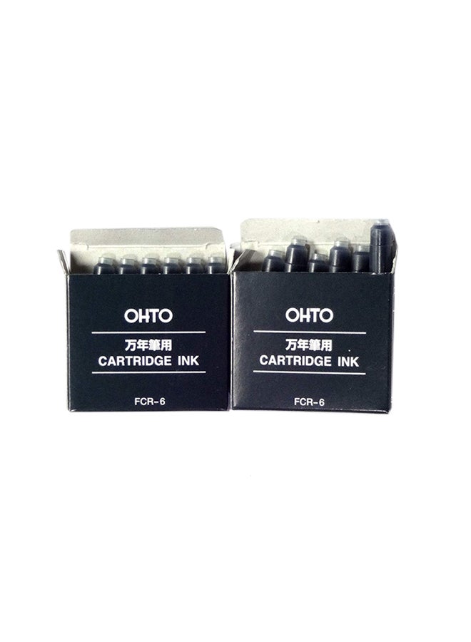 Ohto Fountain Pen Refill Cartridge Fcr-6 (Blue Black) 6 Cartridges × 2 Packs, Total 12 Cartridges - Image 2