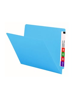 Smead Reinforced End Tab File Folder Light Blue  - Image 1