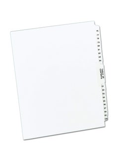 AVERY 26-Tab Side Divider White 