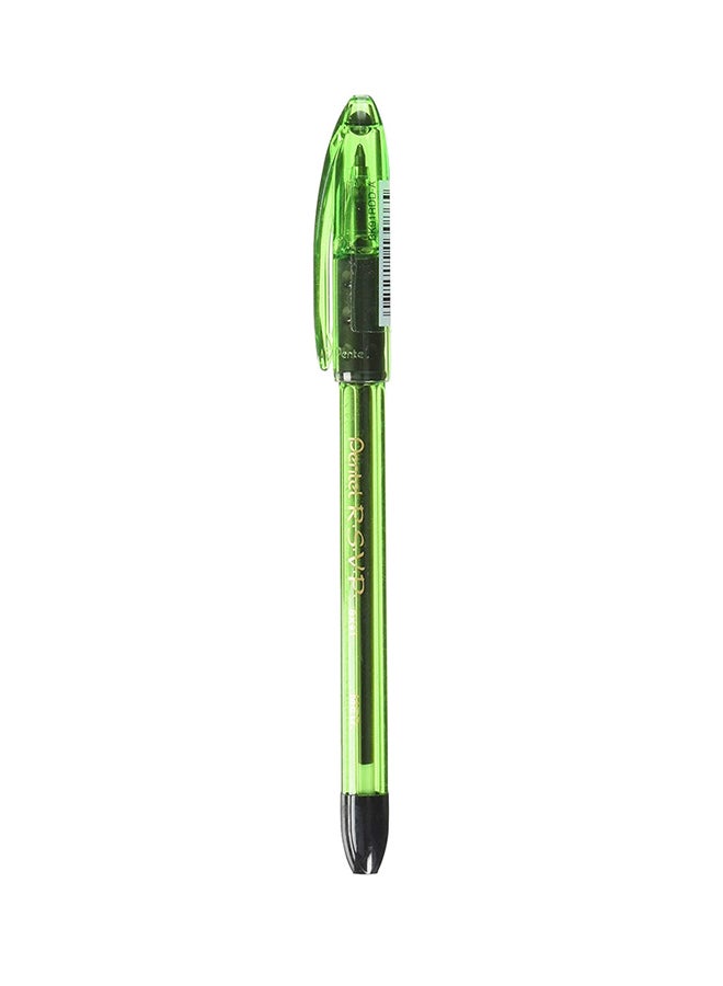 Pentel Razzle Dazzel R.S.V.P. Ballpoint Pen, Medium Point, Green Barrel, Black Ink (Bk91Rdd-A) - Image 1