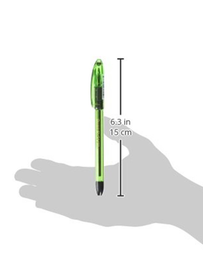 Pentel Razzle Dazzel R.S.V.P. Ballpoint Pen, Medium Point, Green Barrel, Black Ink (Bk91Rdd-A) - Image 2