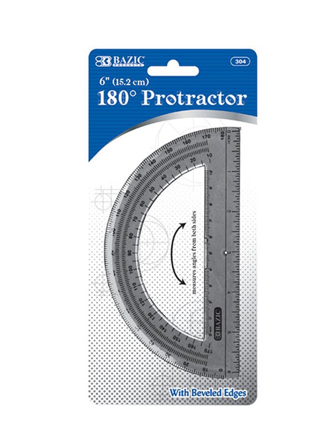Case Of 24 Semicircular Protractor Silver