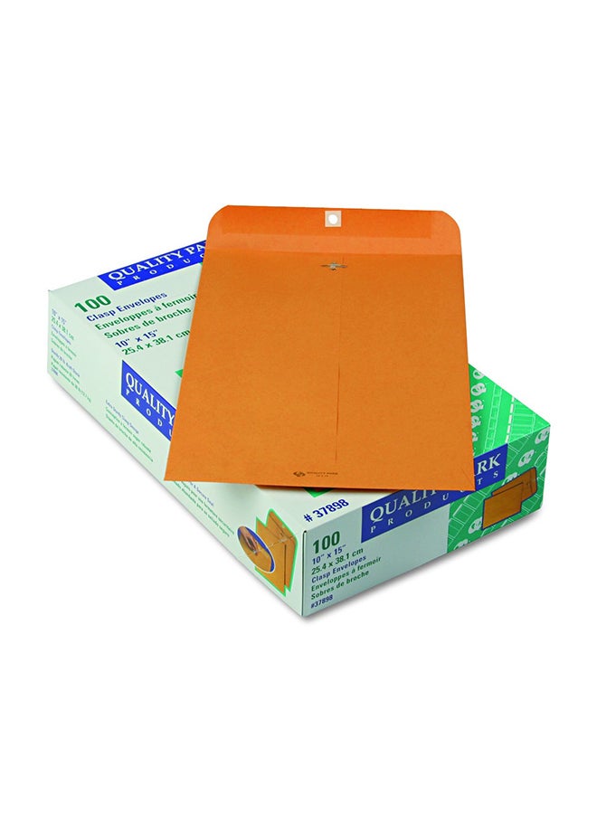 Quality Park 100-Piece Clasp Envelope Brown - Image 2