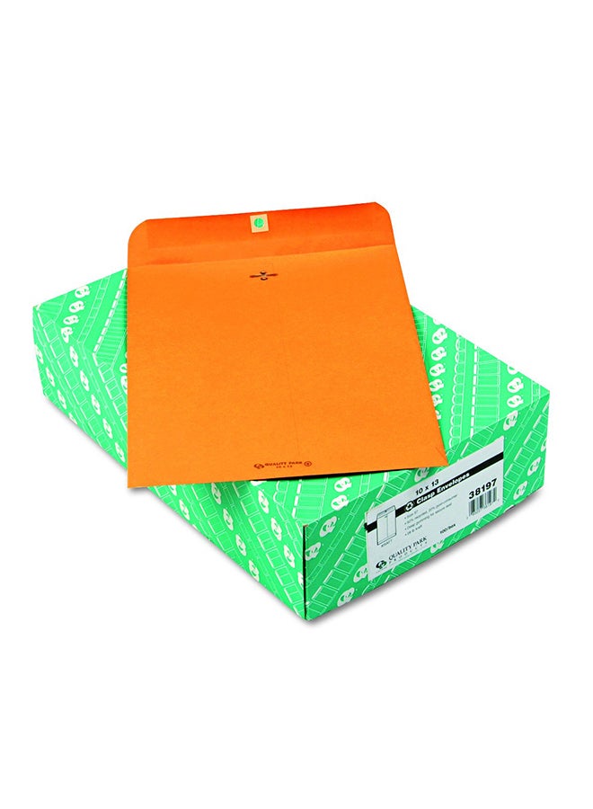 كوالتي بارك 100 قطعة ظرف بمشبك للغلق البني الفاتح - Image 1