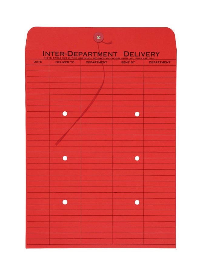 Quality Park 100-Piece Interoffice Envelope Red  - Image 1