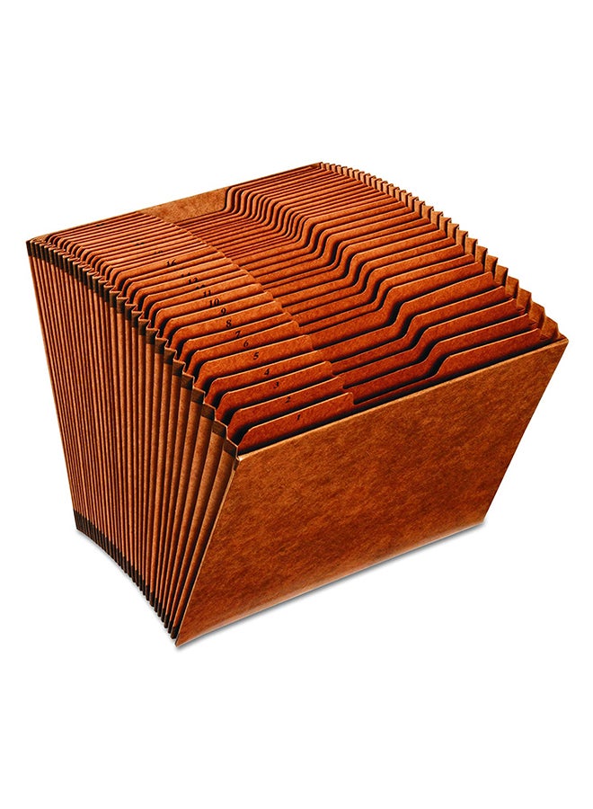 Globe Weis Open Top Expanding File Brown - Image 1