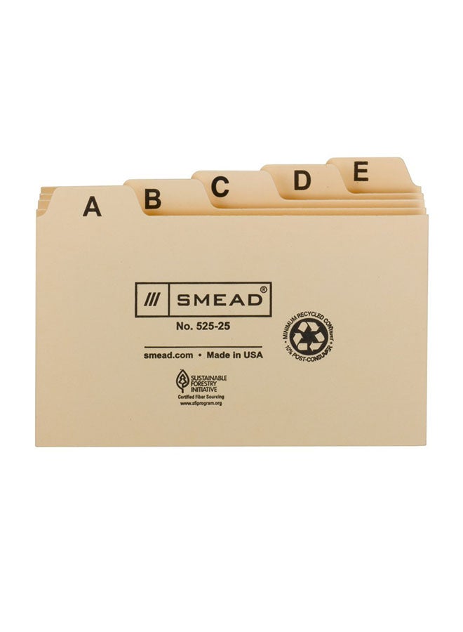 Smead 25-Piece Card Guide Manila  - Image 1