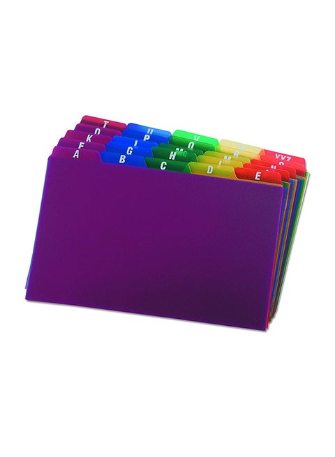 25-Piece Index Card Guide Multicolour