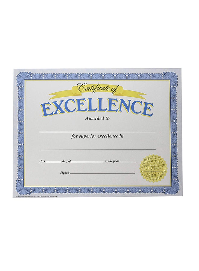 تريند إنتربرايزس إنك مجموعة شهادات لروضة الأطفال مكونة من 30 قطعة متعدد الألوان - Image 1