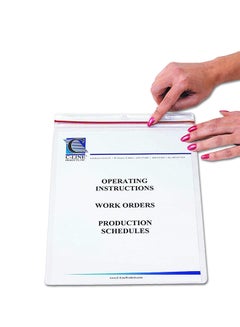 C-Line Zipper Seal Shop Ticket Holder Clear  - Image 2