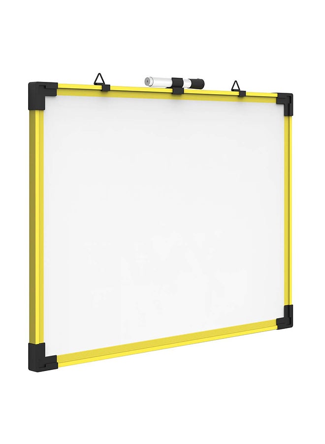 لوحة صناعية مغناطيسية قابلة للمسح الجاف أبيض/أصفر
