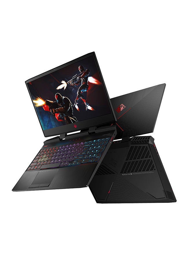 إتش بي - لابتوب OMEN 15-dc0014ne للألعاب بشاشة 15.6 بوصة، ومعالج كور i7، وذاكرة وصول عشوائي بقدرة 16 جيجابايت، ومحرك أقراص صلبة سعة 1 تيرابايت، ومحرك أقراص هايبرد SSD سعة 256 جيجابايت، وبطاقة رسومات NVIDIA GeGorce GTX 1060 سعة 6 جيجابايت، ولوحة مفاتيح باللغتين العربية والإنجليزية أسود - Image 1