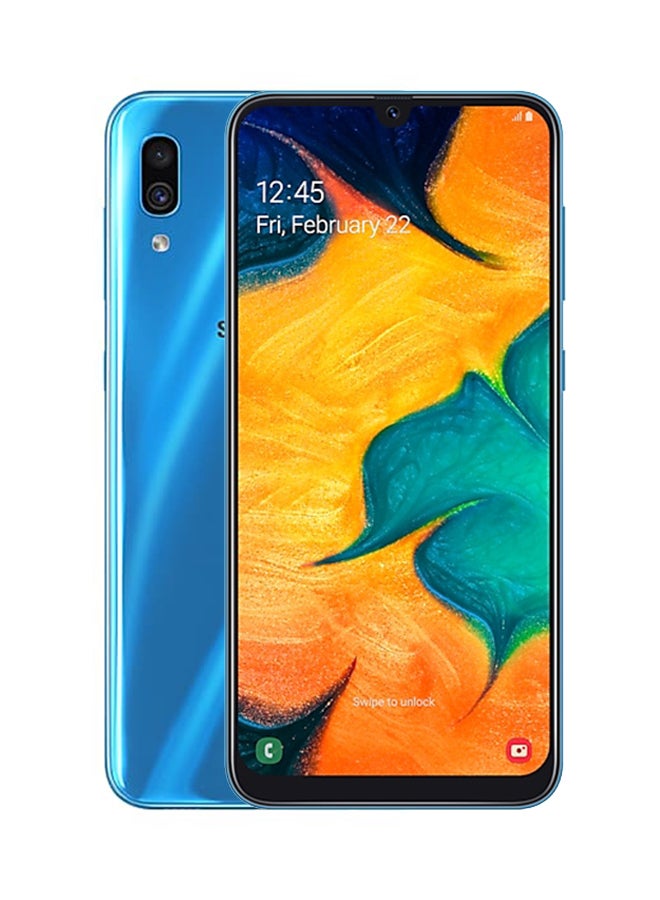 Samsung - Galaxy A30 Dual SIM Blue 64GB 4GB RAM 4G LTE - Image 1