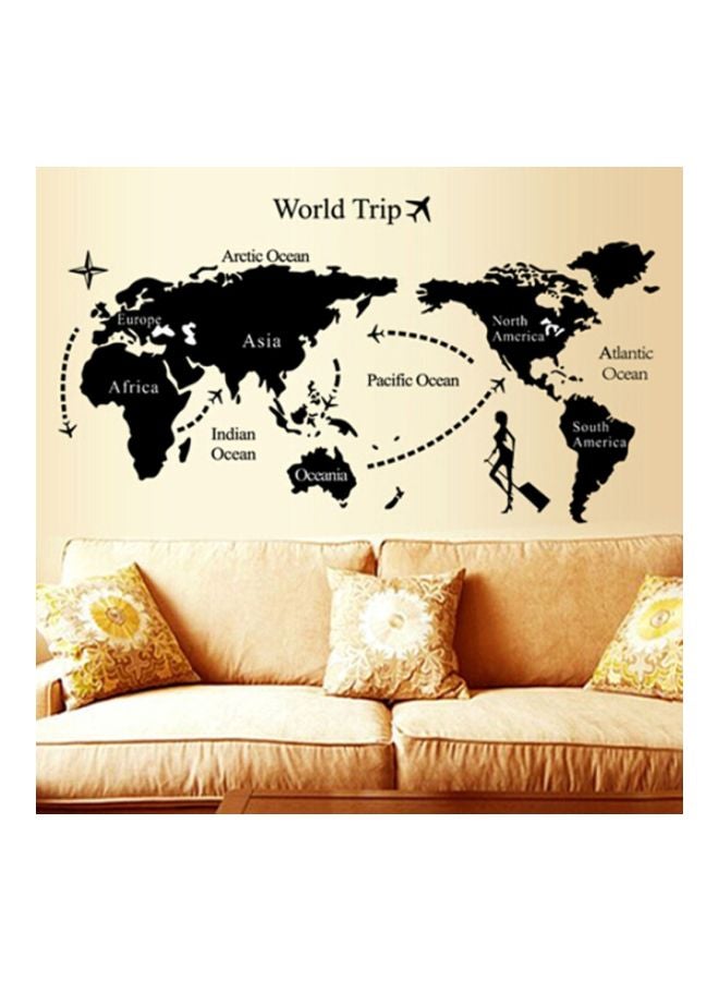 Printed Wall Sticker Yellow/Black 60x90cm - Image 2