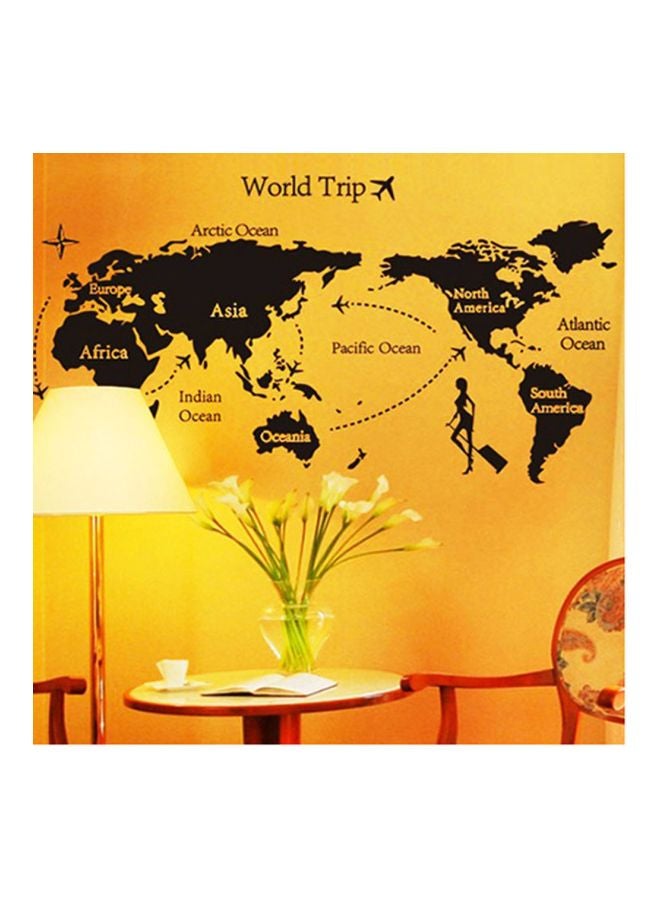 Printed Wall Sticker Yellow/Black 60x90cm - Image 1