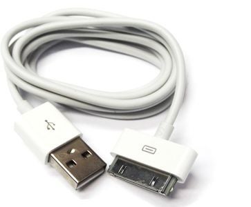 ماركة غير محددة كابل للشحن ومزامنة البيانات بمنفذ USB لهاتف آيفون 4/ 4S/ 3G/ 3Gs أبيض 