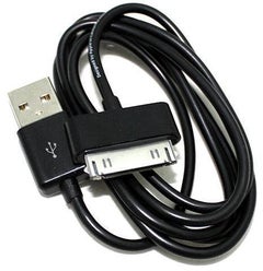 كابل USB للشحن ومزامنة البيانات لأجهزة آي باد 2 و3 وآيفون 4 و4S و3G و3GS وآيبود نانو تاتش أسود