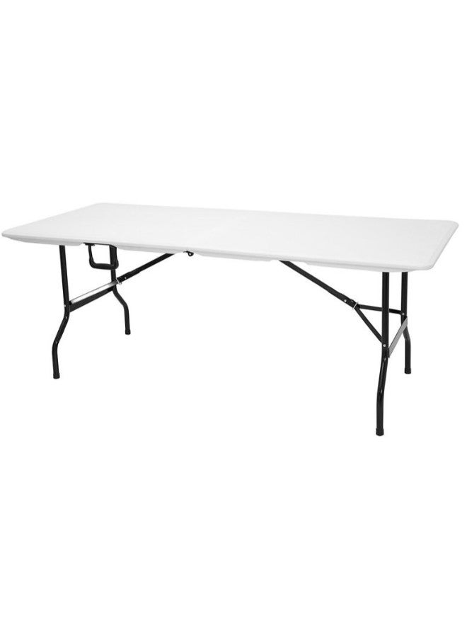 Portable Plastic Folding Table White/Black 183x76x70cm - v1553242915/N22222844A_1