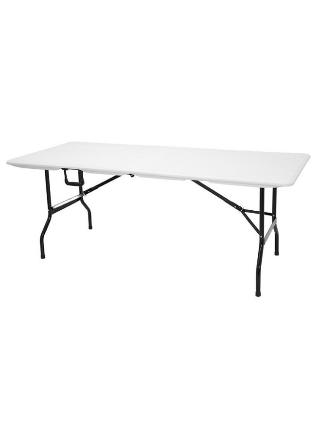 Portable Plastic Folding Table White/Black 183x76x70cm - v1553242916/N22222844A_2