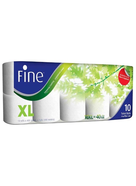 Pack Of 10 Toilet Tissue Roll White