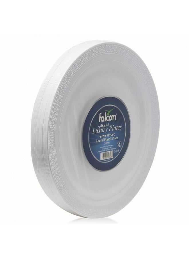 Falcon 20-Piece Luxury Round Plate Set White - Image 1
