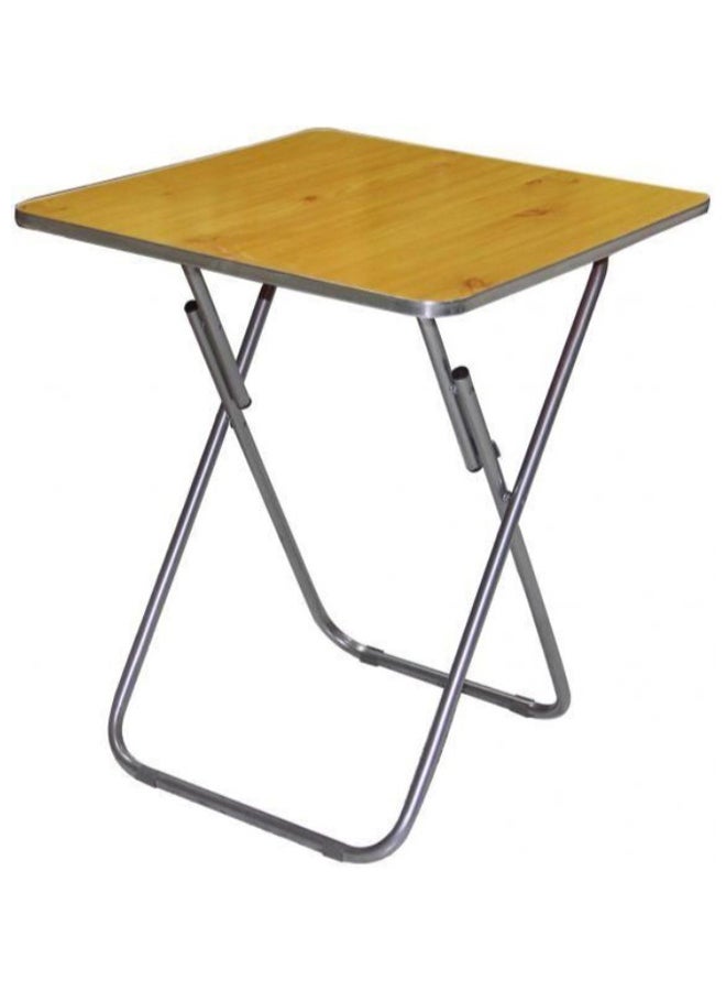 Generic - Square Folding Table Silver/Beige 70centimeter - Image 1