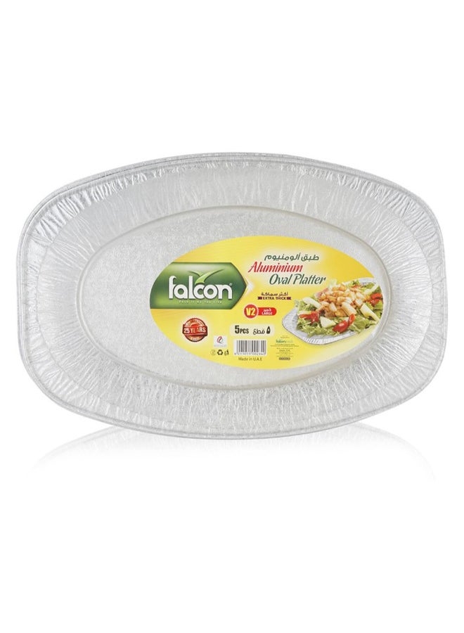 Falcon 5-Piece Aluminium Oval Platter Set - Image 1