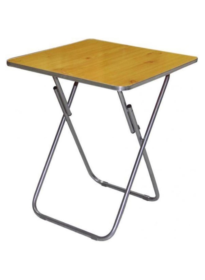 Generic Square Folding Table Silver/Beige 60centimeter 