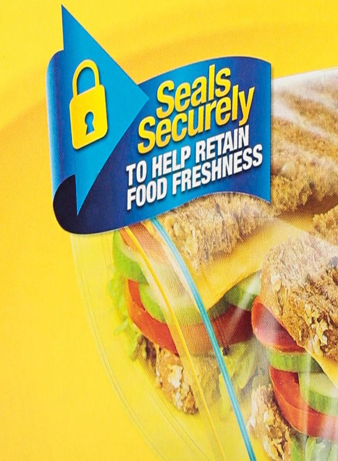 Glad 50-Piece Zipper Sandwich Bag Set Clear/White - Image 3