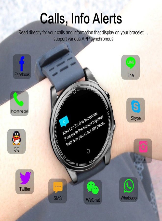 R13 Waterproof Heart Rate Monitor Smartwatch Black - Image 3