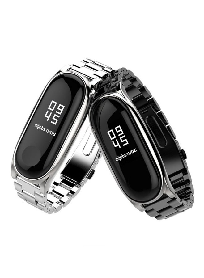 MIJOBS Screwless Bracelet Strap Band For Xiaomi Mi Band 3 Silver - Image 4
