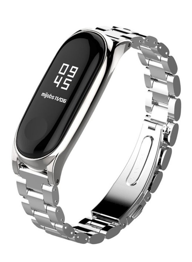 MIJOBS Screwless Bracelet Strap Band For Xiaomi Mi Band 3 Silver - Image 2