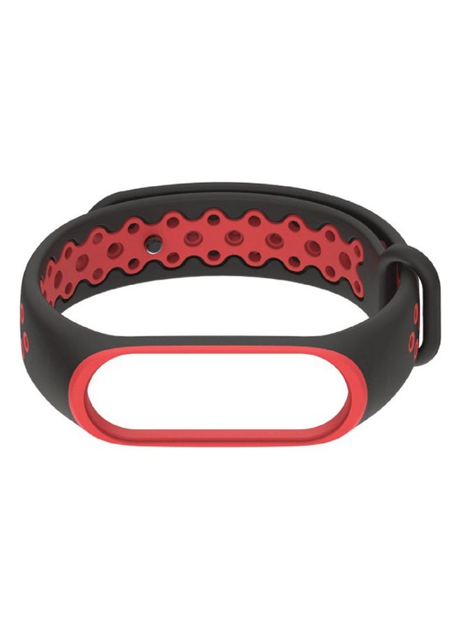 MIJOBS Replacement Wristband Fitness Tracker For Xiaomi Mi Band 3 Red/Black - Image 2