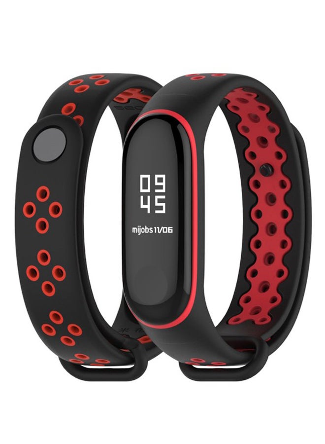MIJOBS Replacement Wristband Fitness Tracker For Xiaomi Mi Band 3 Red/Black - Image 4