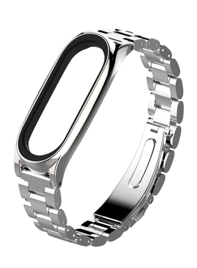 MIJOBS Screwless Bracelet Strap Band For Xiaomi Mi Band 3 Silver - Image 1
