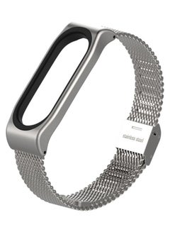 MIJOBS Stainless Steel Bracelet Watch Band Strap For Xiaomi Mi Band 3 Silver  - Image 1