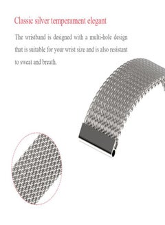 MIJOBS Stainless Steel Bracelet Watch Band Strap For Xiaomi Mi Band 3 Silver  - Image 3