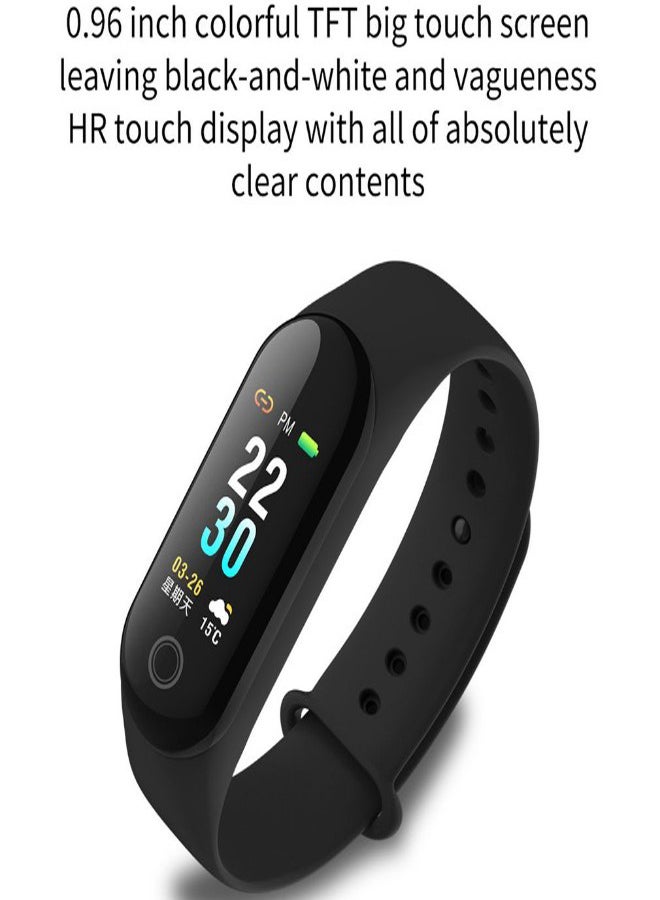 Smart Bracelet IP67 Wristband Heart Rate Monitor MI Band 3 Black