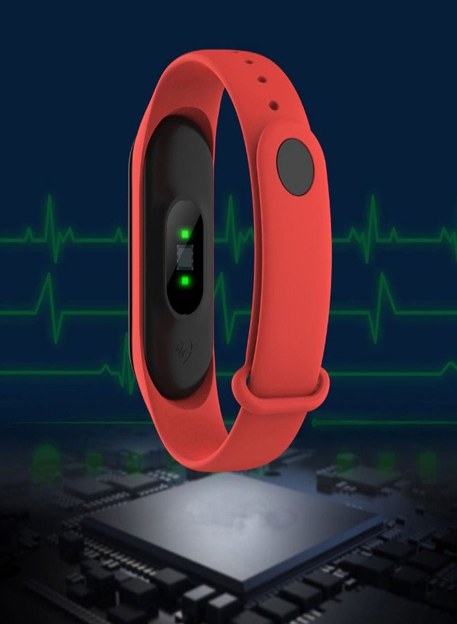 Generic - Heart Rate Monitor Bluetooth Fitness Tracker Red - Image 1