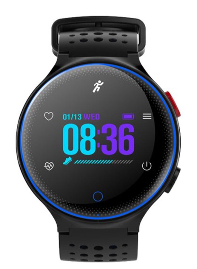 Generic - Heart Rate Blood Pressure Monitor Smart Wristband Blue/Black - Image 1
