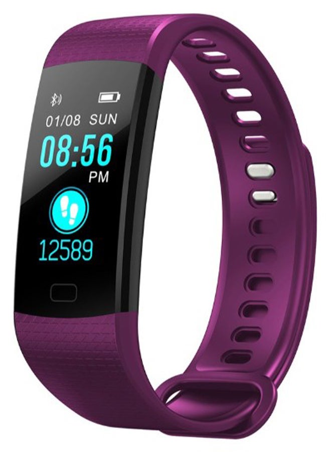 Heart Rate Blood Pressure Monitor Smart Wristband Purple - Image 1