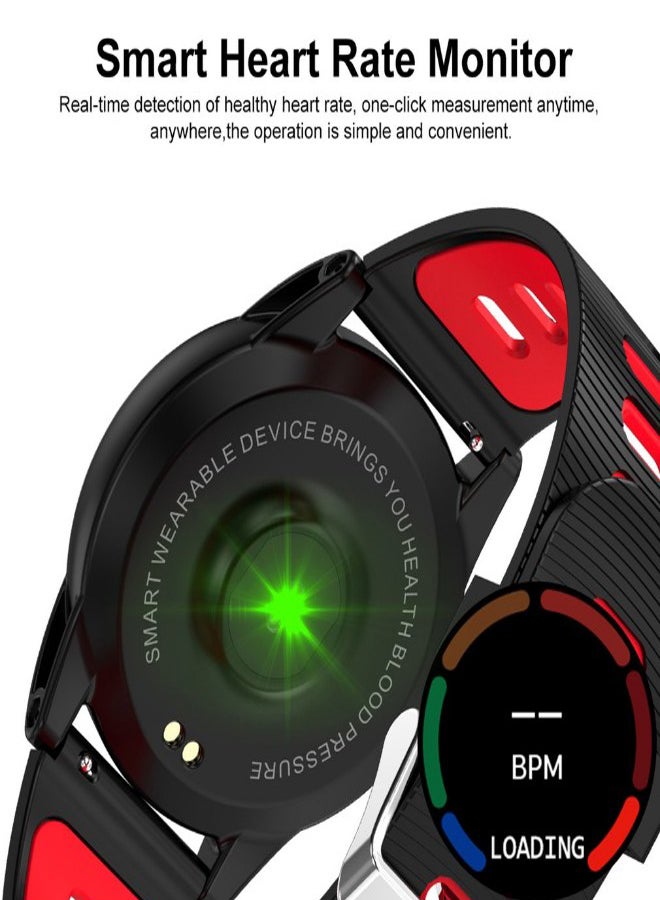 R15 Heart Rate Fitness Bracelet Sleep Monitor Smartwatch Black/Red - Image 2