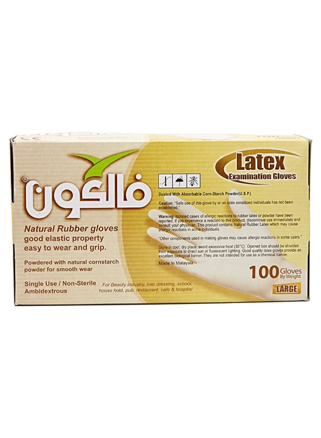 Falcon 100-Piece Disposable Gloves Set White L - Image 3