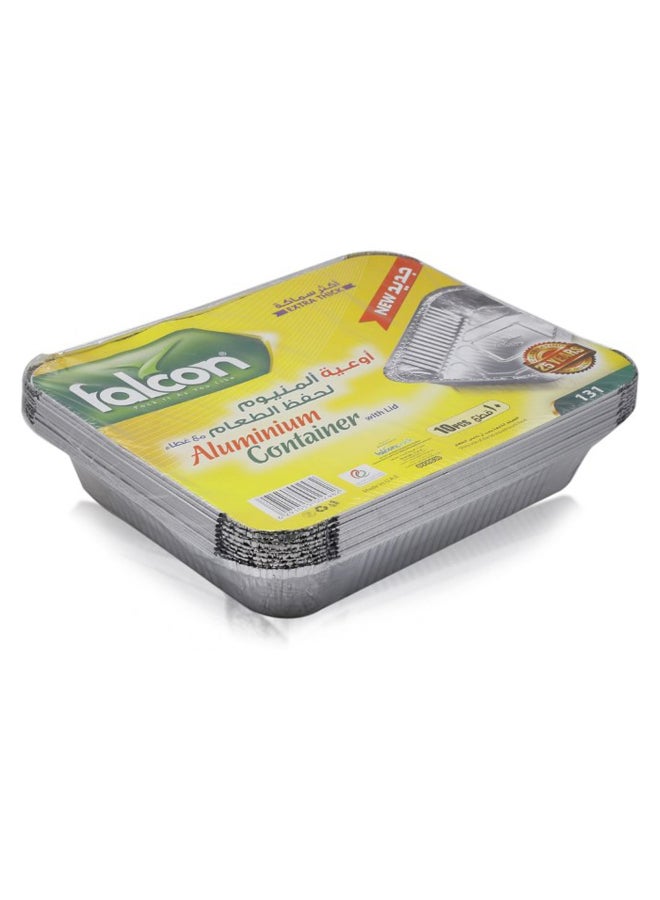 Falcon 10-Piece Container With Lid Set Silver - Image 3