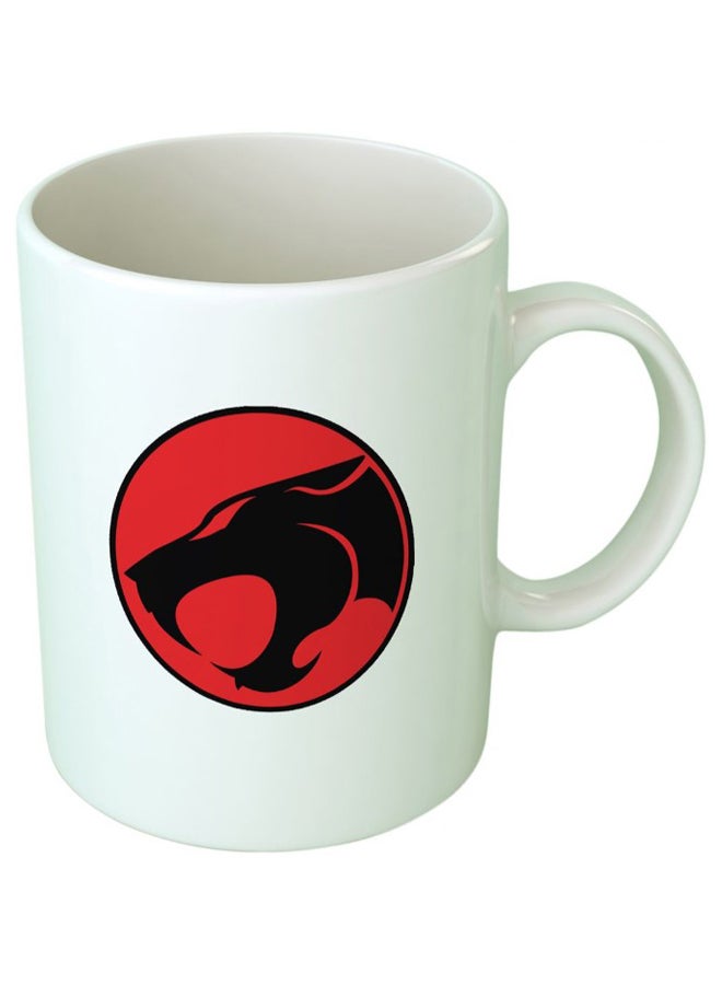 Upteetude Thunder Cat Coffee Mug White